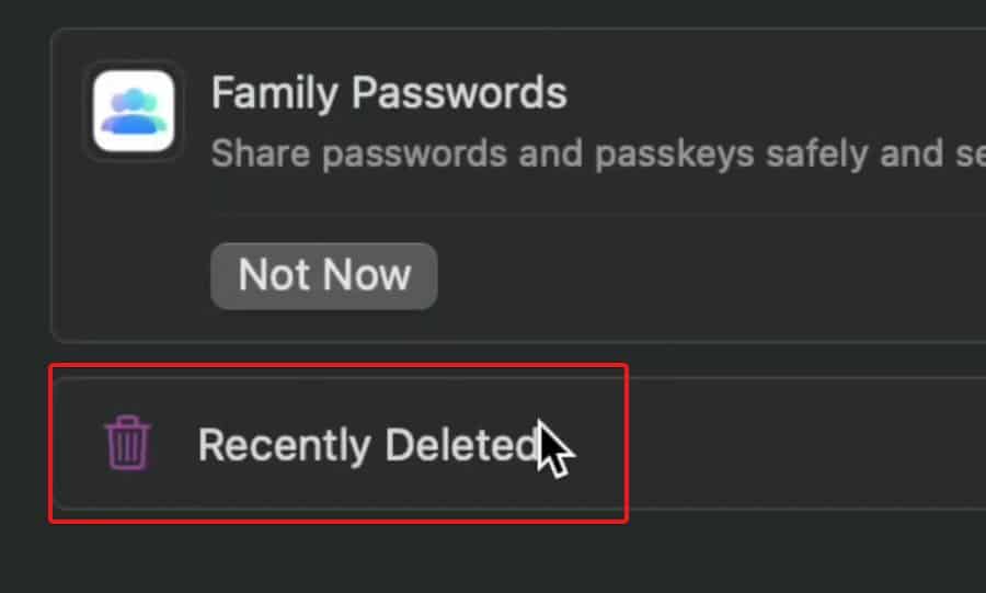 How to Recover Recently Deleted passwords on Mac