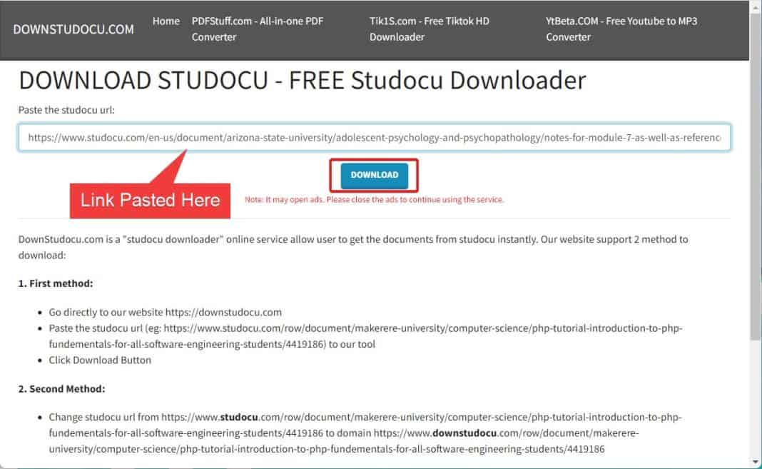 How To Download Studocu Documents For Free With Studocu Downloaders 2024