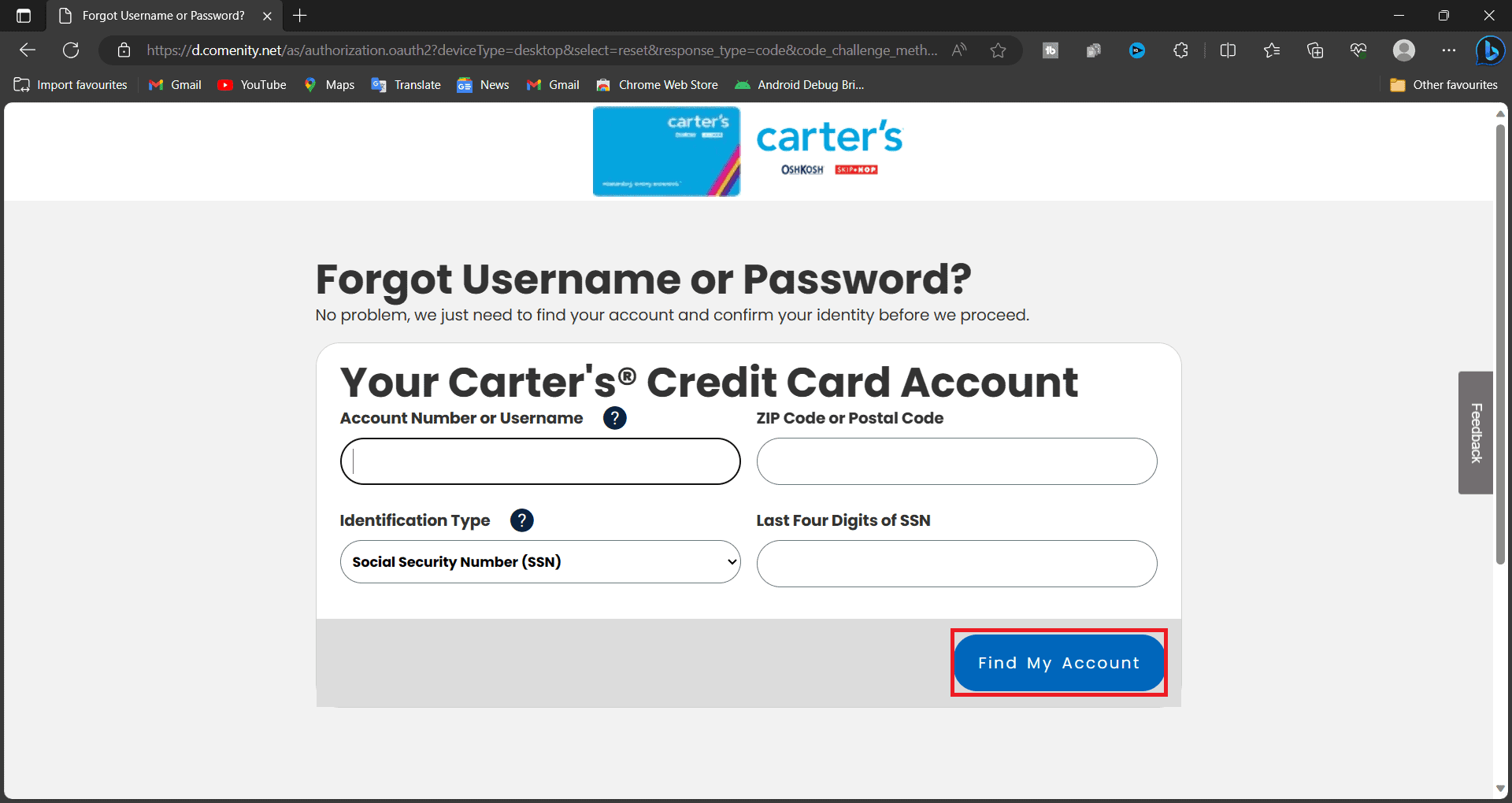 Login, pagamento e atendimento ao cliente do cartão de crédito Carter (2023)