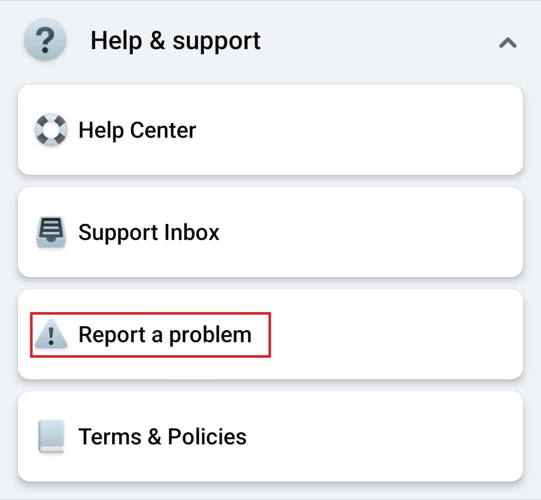 Report a Problem