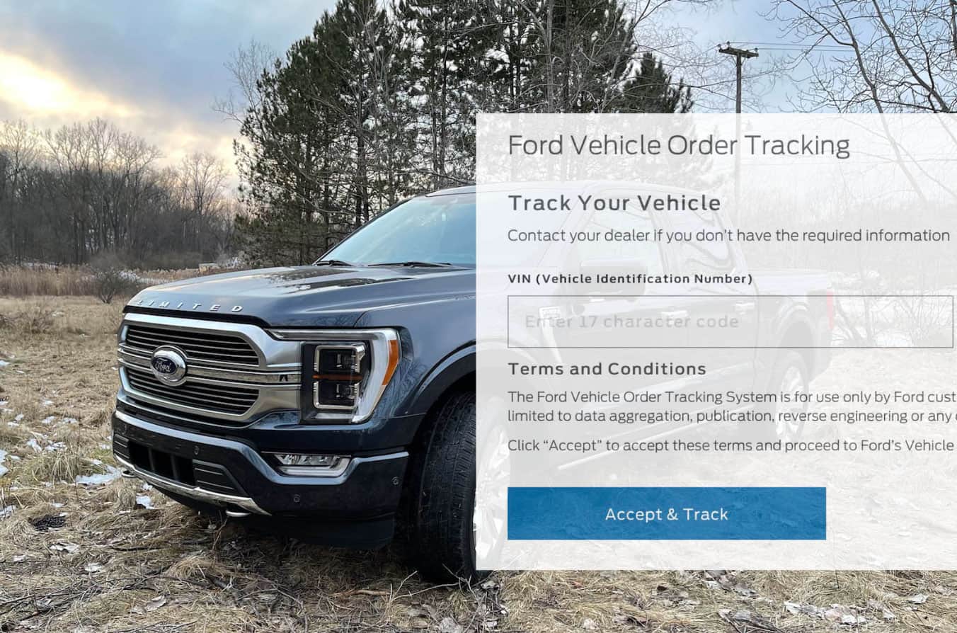 Correctly Track My Ford Order