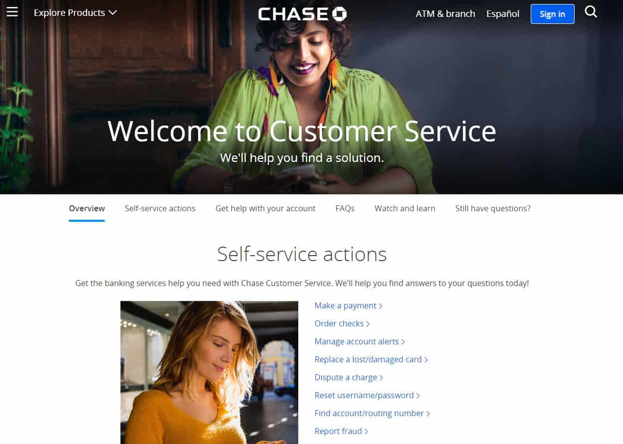 Contact Chase Support