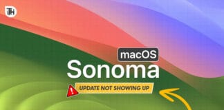 macOS Sonoma Update Not Showing Up