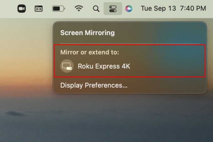 Steps to Screen Mirror StreamEast on Roku from Mac