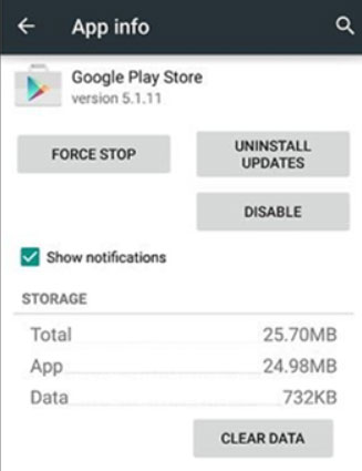 Disable and Enable the PlayStore App