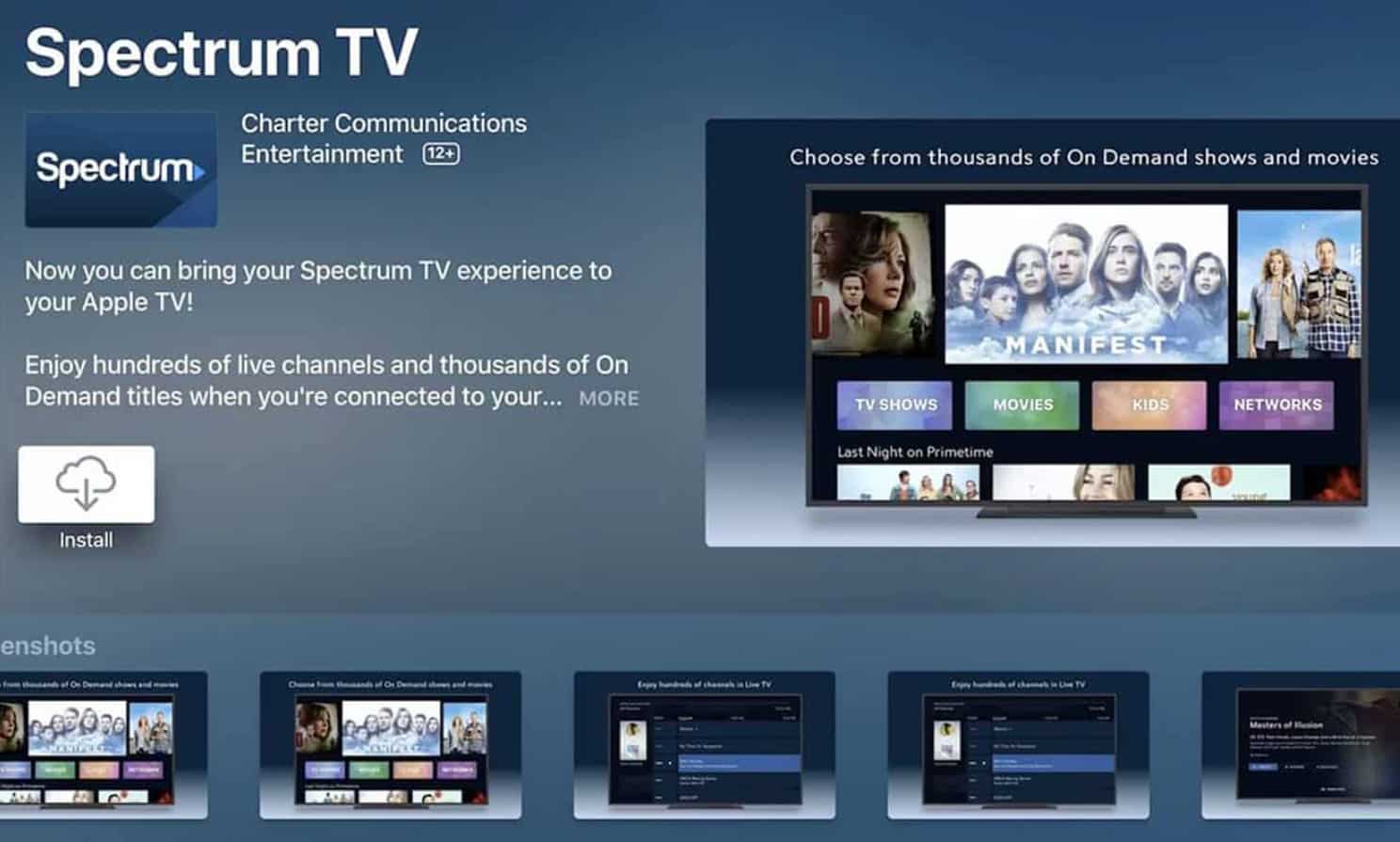 Install the Spectrum TV application once again