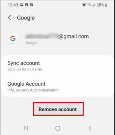 Remove Your Google Account