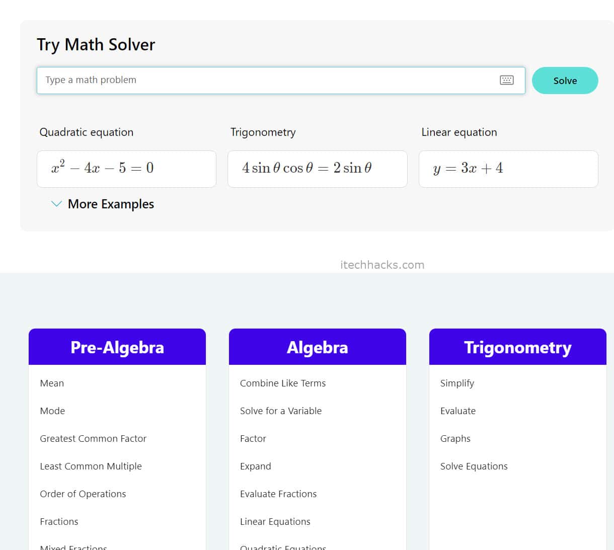 Microsoft Math Solver