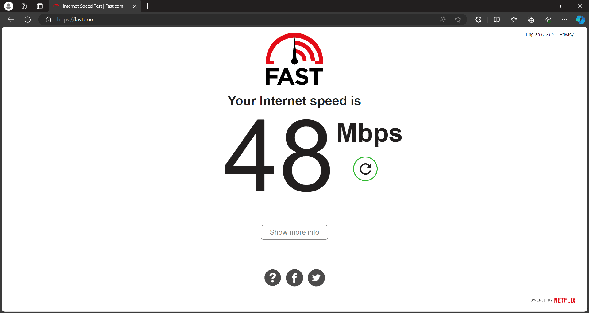 Teste de velocidade da Internet