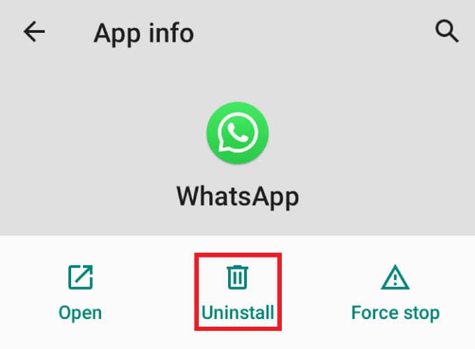 Reinstall WhatsApp