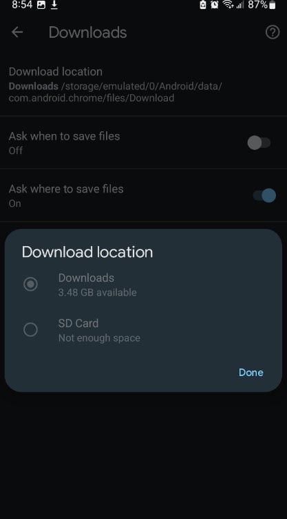 Change the Default Download Location