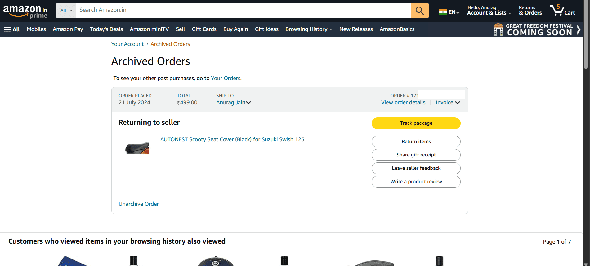 How to Archive Amazon Orders on App and Desktop?