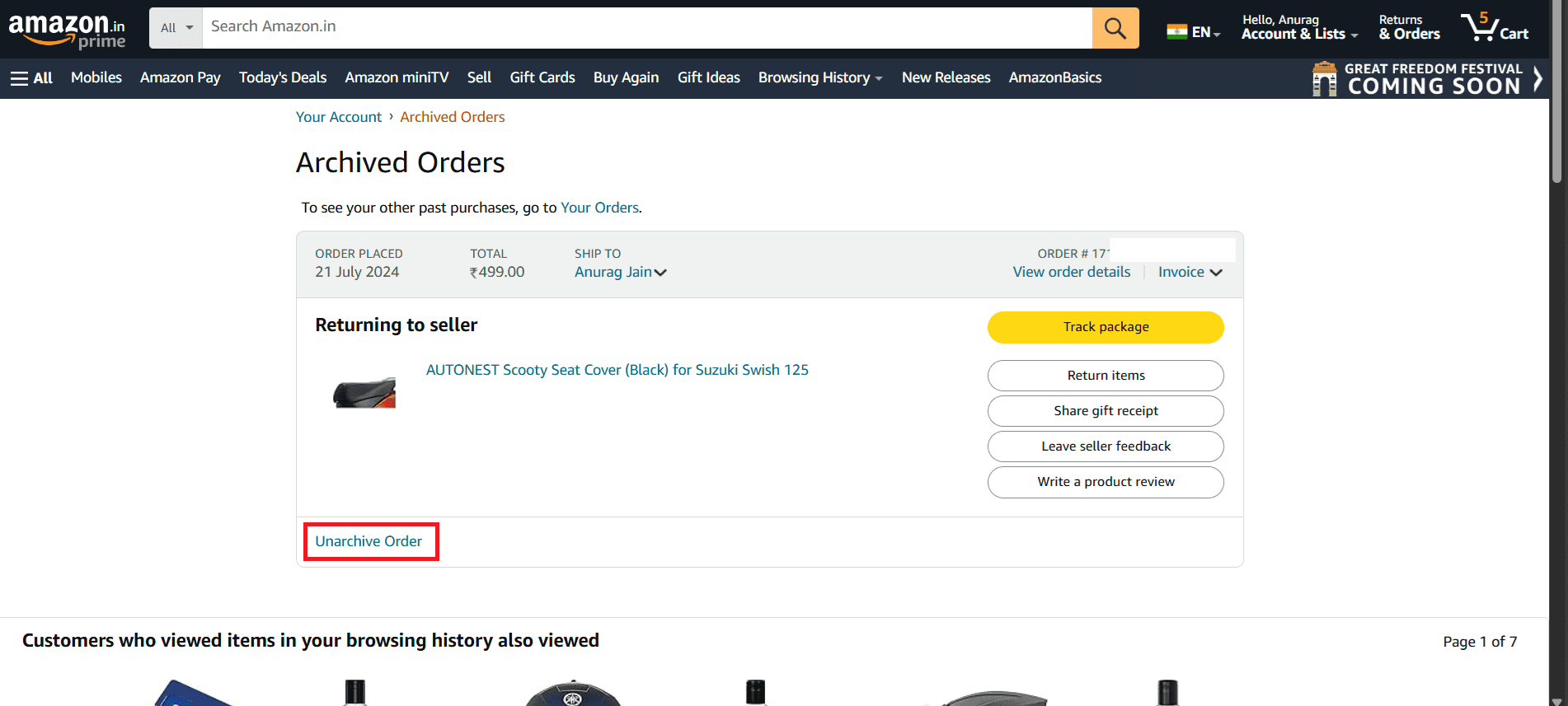 How to Archive Amazon Orders on App and Desktop?