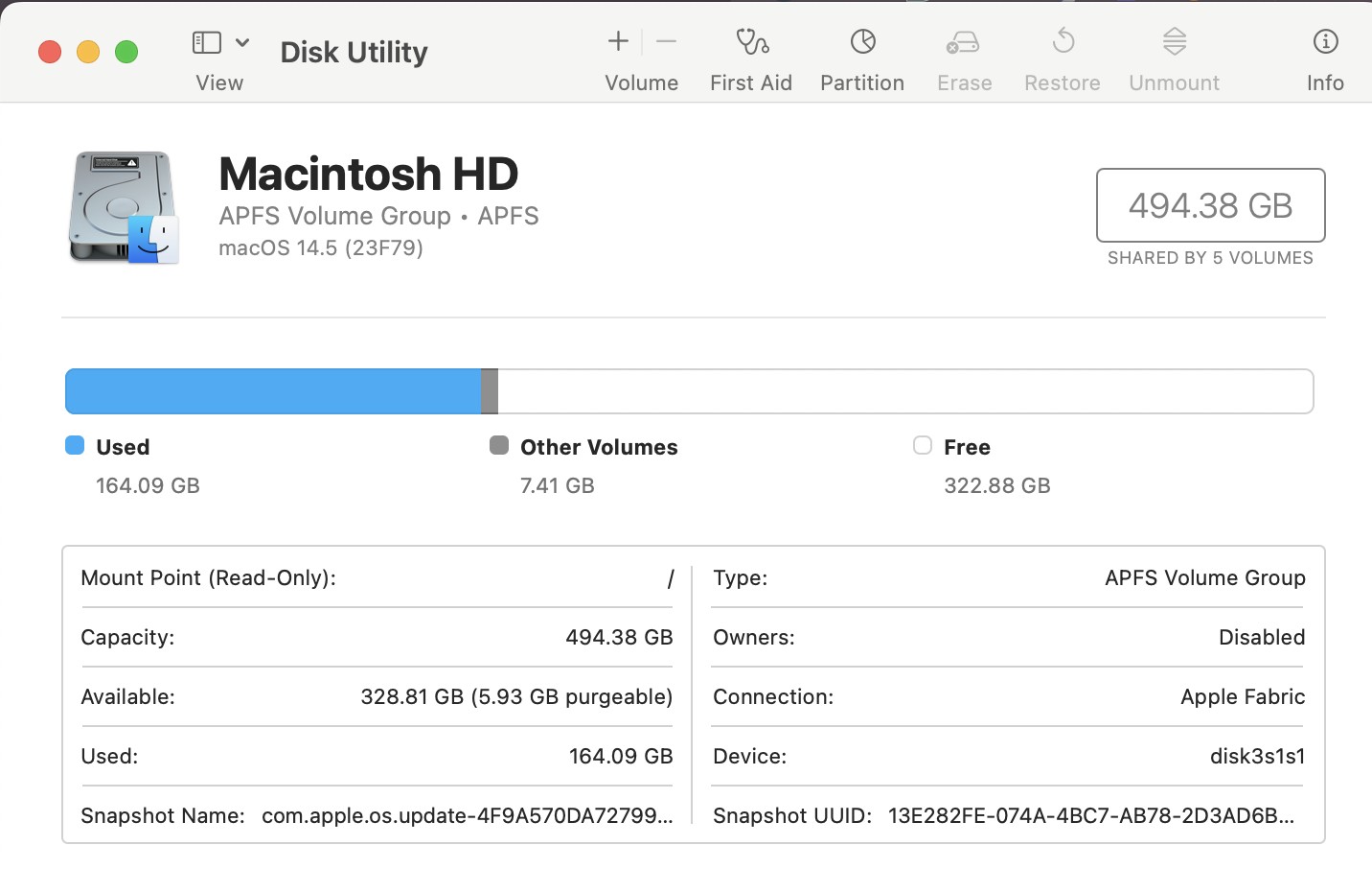 Disk Utility Repairs