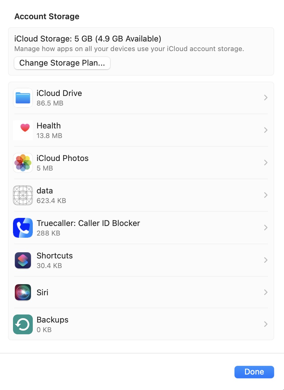 Manage iCloud Storage