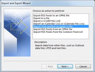 Import OST File Items into Outlook