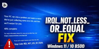 IRQL_NOT_LESS_OR_EQUAL BSOD Error in Windows 10/11: Quick and Advanced Fixes IRQL_NOT_LESS_OR_EQUAL BSOD Error in Windows 10/11: Quick and Advanced Fixes