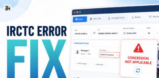 Fix IRCTC Concession Not Applicable Error for Train Booking Fix IRCTC Concession Not Applicable Error for Train Booking