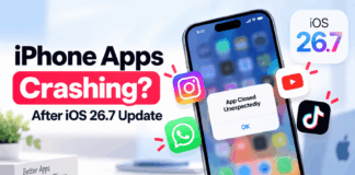 iPhone Apps Crashing or Not Opening After iOS 26.7 Update iPhone Apps Crashing or Not Opening After iOS 26.7 Update